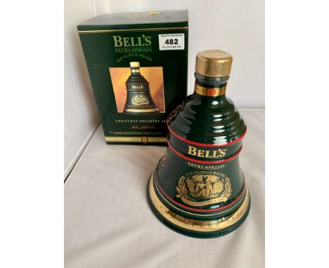 Boxed and sealed Bells Extra Special Old Scotch Whisky, Christmas Decanter 1994, aged 8 years