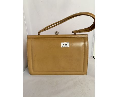 Light brown leather handbag