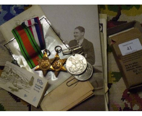 A group of World War II medals to Capt G E Radford  in War Office box with certificate comprising The War Medal, The Defence 