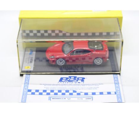 BBR Models - A hand built resin 1:43 scale 2005 Ferrari F430 Challenge Test Fiorano car in traditional red . # BG289A. This c