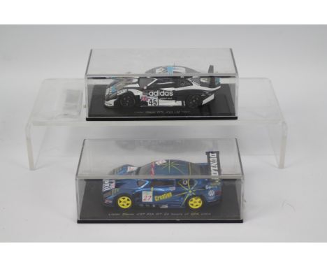 Spark - 2 x Lister Storm models in 1:43 scale, a Newcastle United livery number 45 car driven by Tiff Needell at the 1997 Le 