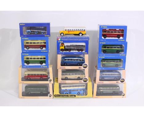 Oxford - Baste Toys - CSM - 15 x boxed bus and truck models in 1:76 scale including Leyland Royal Tiger inn Maidstone &amp; D