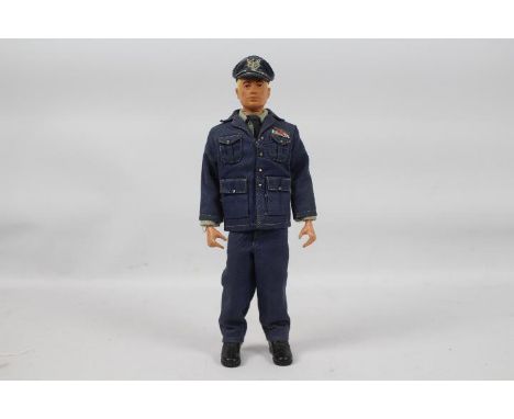 Palitoy, Action Man, GI Joe, Hasbro - An unboxed vintage Palitoy Action Man in GI Joe US Air Force Pilot Dress uniform . The 