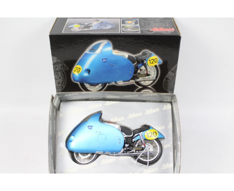 Schuco - a boxed 1:10 scale NSU RennMax diecast model, 'Blauwal' Baujahr 1954 model, appears mint in box  (this does not cons