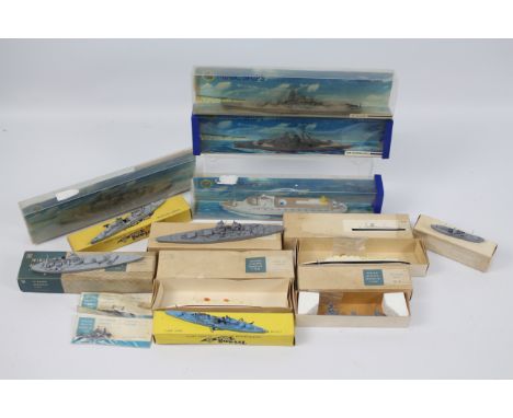 Tri-ang - Minic - Wiking - A collection of 14 x boxed / bagged model ships in 1:1200 and 1:1250 scale including Nelson # GB5,