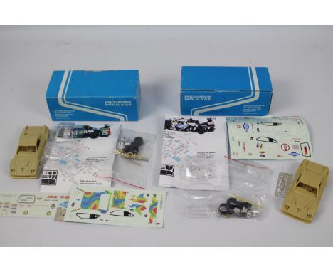 Provence Moulage - 2 x unmade resin Lister Storm model kits in 1:43 scale, a number 14 FIA GT 2000 winner # K1617 and a numbe