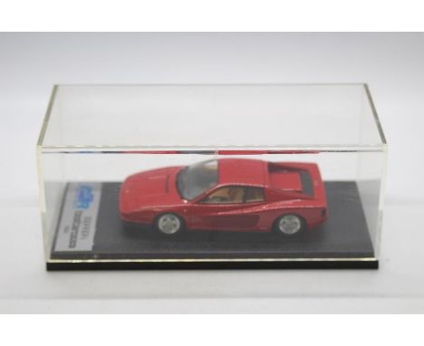 BBR Models - A hand built resin 1:43 scale 1984 Ferrari Testarossa in traditional red. # BBR139A.  It appears in Near Mint co