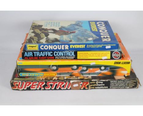 Parker - Scalextric - Airfix - Capri - 3 x vintage board games and a Micro Scalextric set, Super Striker, Conquer Everest, Ai