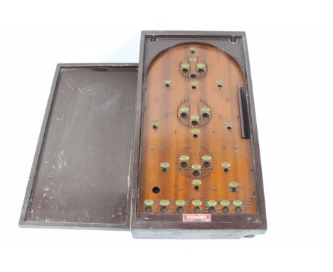 Corinthian - A vintage Corinthian 24 Bagatelle game. This wooden cased game has a fitted lid so the playing surface is still 