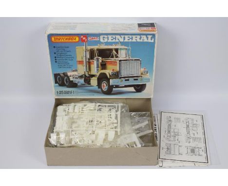 Matchbox. AMT - A boxed vintage 1979 issue Matchbox / AMT 1:25 scale GMC General MK 9502 PD plastic model kit. The kit appear