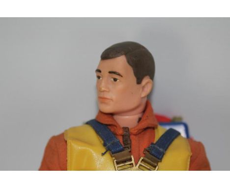 Palitoy, Action Man, GI Joe, Hasbro - An unboxed Palitoy Action Man dressed in a GI Joe US Scramble Pilot outfit. The brown p