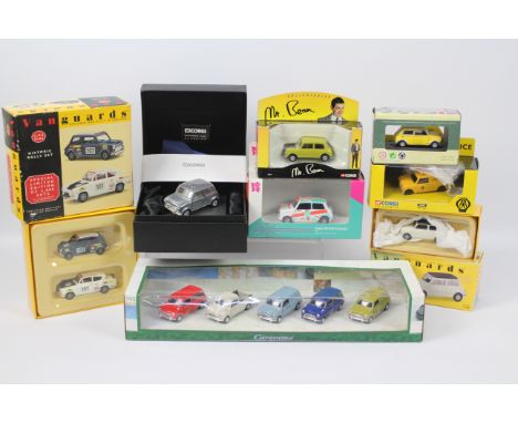 Corgi - Cararama - 8 x boxed Mini models and sets in 1:43 and 1:36 scale including Mr Bean's car # 61211, a 5 piece Van and P