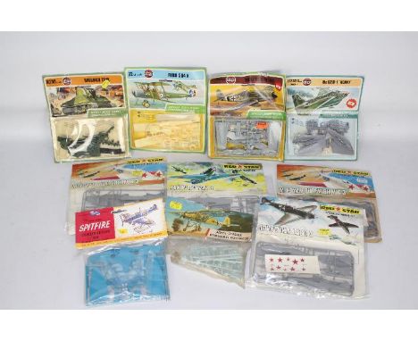 Airfix, Red Star - 10 bagged and blister packed 1:72 scale plastic model kits. Lot includes Airfix #01063-4 Me 163B-1 Komet; 