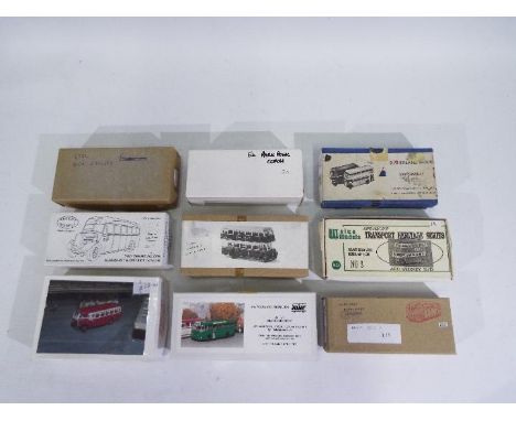 Regent Models - Wakeymodels - Sutherland Models - 9 x boxed white metal and resin bus kits in 1:76 scale including AEC Sydney