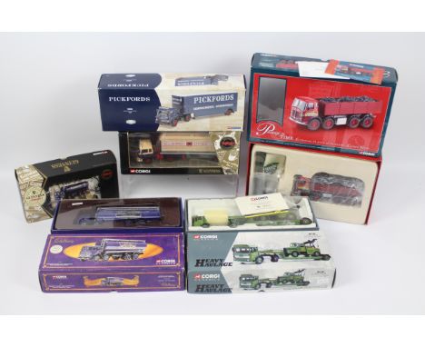 Corgi - 6 x boxed trucks in 1:50 scale including Bedford TK in Pickfords livery number 1148 of 3000 made # CC11401, a Bedford