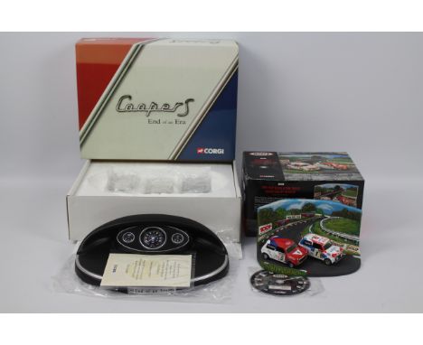 Corgi - 2 x boxed limited edition Mini model sets, a 3 piece Cooper S set in 1:36 scale # CC99109 and a 1999 Mini Seven 2 car