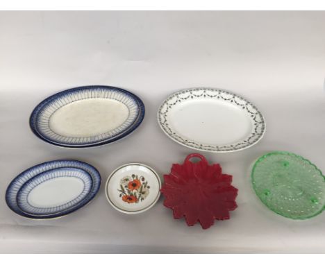 A Burslem ' F & Sons Ltd' Grecian part dinner service including Tureens and lids, serving plates, dinner plates, together wit
