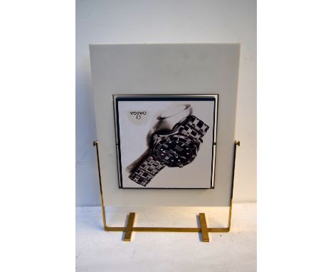 A vintage OMEGA Seamaster watch advertisement stand 60 x 40cm