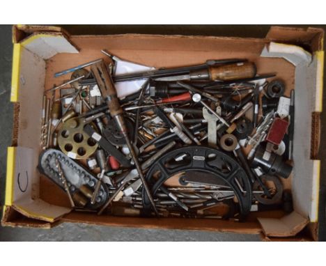 Two boxes of various metal working tools (box C)