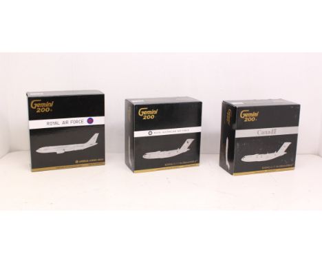 Gemini 200: A collection of three boxed Gemini 200, to comprise: Boeing C-17 Globemaster III G2CAF273; Boeing C-17 Globemaste