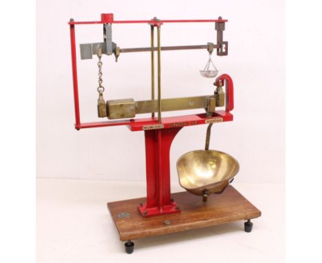 Advertising: A set of mid-20th century, Midland Scale Co. Birmingham, balance / ranging scales. Good condition considering ag