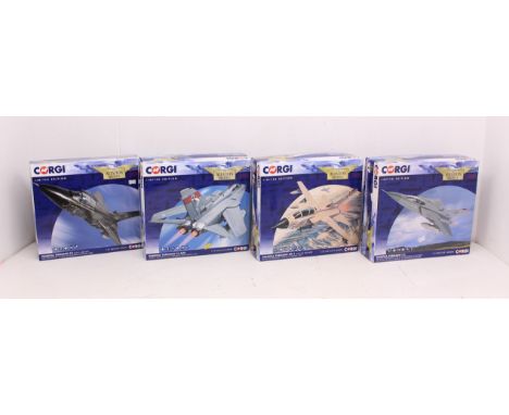 Corgi: A collection of four boxed Corgi: The Aviation Archive, to comprise: Panavia Tornado F3 AA39802; Panavia Tornado F3 AD