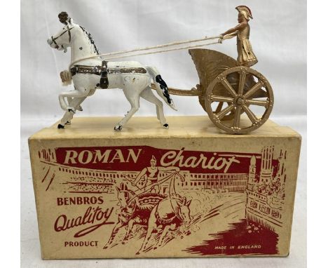 Benbros: A boxed, rare Roman Chariot, Made in England by Benbros. In very good original condition with original box, reins re