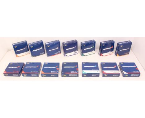 Gemini Jets: A collection of fourteen boxed Airbus Gemini Jets, to comprise: GJAFL1497, GJFIN1333, GJBAW1390, GJSAS1944, GJEI