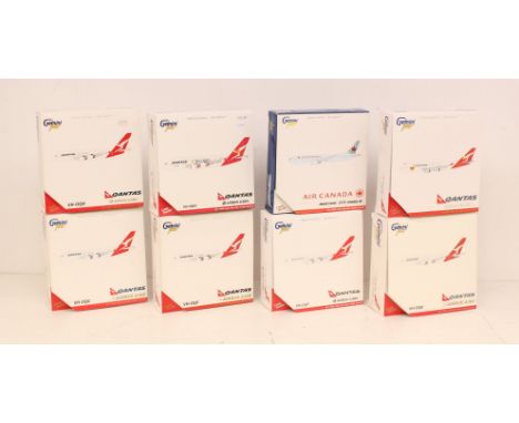 Gemini Jets: A collection of eight boxed Gemini Jets, Scale 1:400, to comprise Reference Numbers: GJACA1025, GJQFA1088, GJQFA