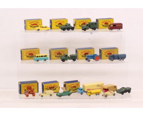 Matchbox: A collection of eight assorted boxed Moko Lesney Matchbox vehicles to comprise: DS 19 Citroen 66A; Saladin Armoured