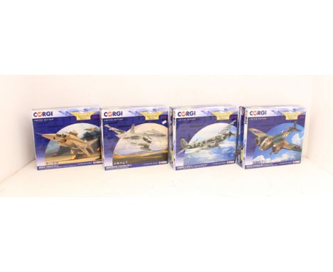 Corgi: A collection of four boxed Corgi: The Aviation Archive, to comprise: Sepecat Jaguar GR.1a AA35414; Eurofighter Typhoon