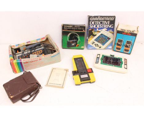 Games: A collection of assorted vintage electronic games to include: Galaxy Invader 1000, Electronic Striker, Morse Code Walk