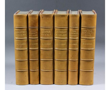 Charles Dickens - "The Fireside Dickens", published by Chapman and Hall, London (20 of 22 fawn half calf bound volumes), and 