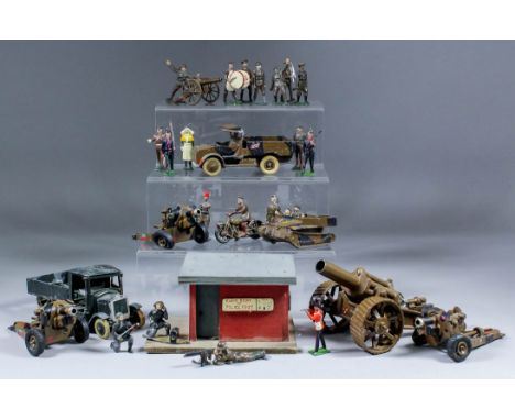 A collection of 20th Century English lead soldiers by Britain's, various regiments and nationalities, including a selection o