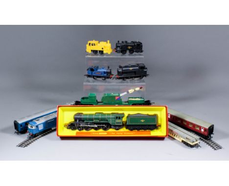 A Tri-ang Hornby "OO" gauge B.R. "Flying Scotsman" locomotive and tender (Model R.850 - in original box), a British Railways 