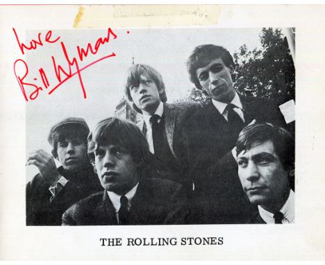 AUTOGRAPHS. An album of clipped and mounted autographs, including the signature of Bill Wyman of The Rolling Stones.