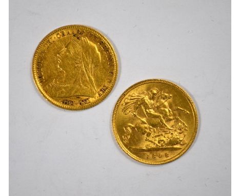 Two Victorian half sovereigns, dated 1898 and 1899 (2)Prov: The Annie Macdonald Collection and ArchiveAnnie Macdonald (1832-1