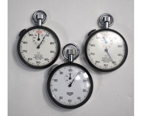 Two Omega Prestons Timer Division Bolton stop-watches, to/w a somewhat similar Heuer example (3)