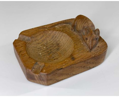 ROBERT MOUSEMAN THOMPSON OAK ASHTRAY, 10cms w.Provenance: the Karl Johansen (1937-2021) Collection, by family descent