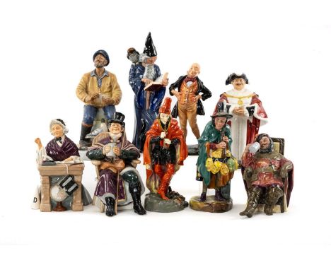 ASSORTED ROYAL DOULTON CERAMIC FIGURINES including, Pied Piper HN1215, painters mark for Harry Allen, crack to base, The Mask