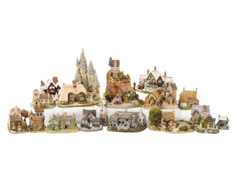 COLLECTION OF LILLIPUT LANE CERAMIC COTTAGES including, Christmas Party, Spring Gate Cottage, Troutbeck Farm, The Thatchers R