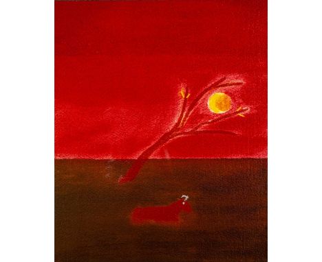 ‡ CRAIGIE AITCHISON CBE, RSA, RA (Scottish, 1926-2009) limited edition (45/75) silkscreen - 'Ram in Moonlight', signed, numbe