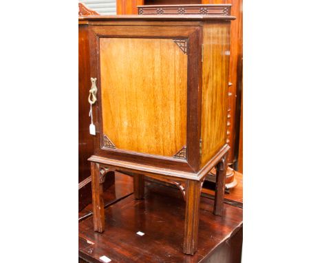 A 19th century Chippendale style mahogany side cabinet