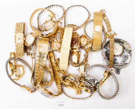 A good collection of ladies dress watches including, Accurist, Rotary, Sekonda, Oris, Timex, etc (approx 26 watches) 