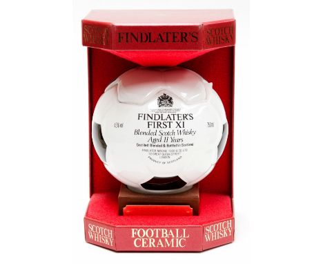 Findlaters First X1 Blended scotch whiskey 11 year old in ceramic football decanter 