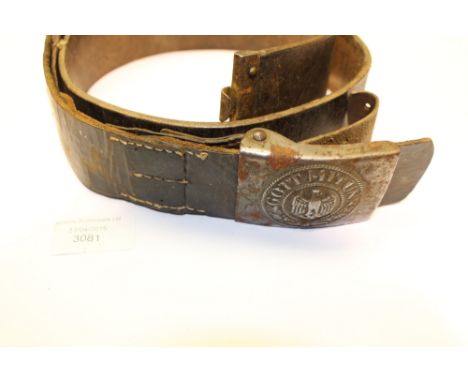 German Army World War II belt and buckle. Period extended