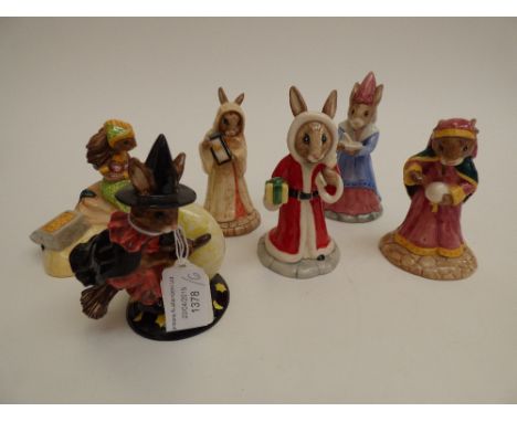 Bunnykins limited edition 'Mermaid', 'Sundial', 'Sands of Time', 'Fortune Teller', 'Father Christmas', 'Witch' (6) 