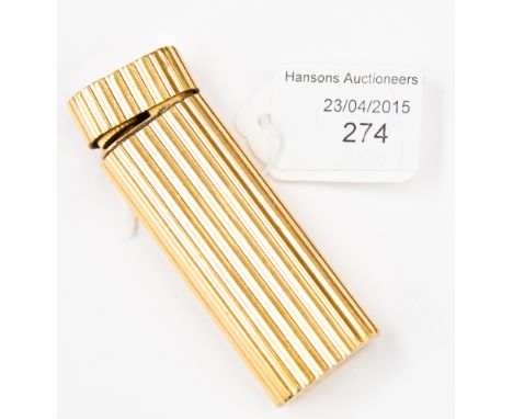 A 1970s Cartier pens gold plated cigarette lighter F. 56713 Gas 
