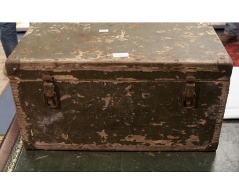 US Army Signal Corps wooden chest for test equipment (empty)