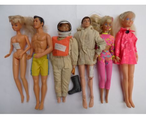 Three circa 1960s Palitoy Ken with Mattel Sindy and Barbie and one other (6) 